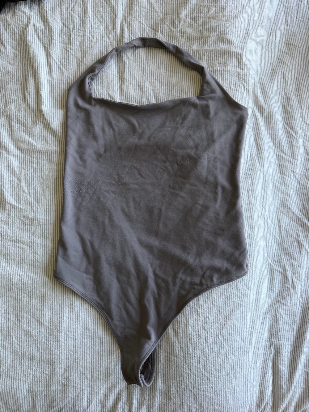 Abercrombie & Fitch Gray Halter Bodysuit